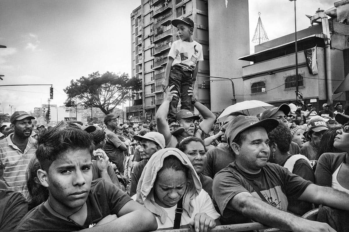Supporters of President Hugo Chávez on the day of his funeral